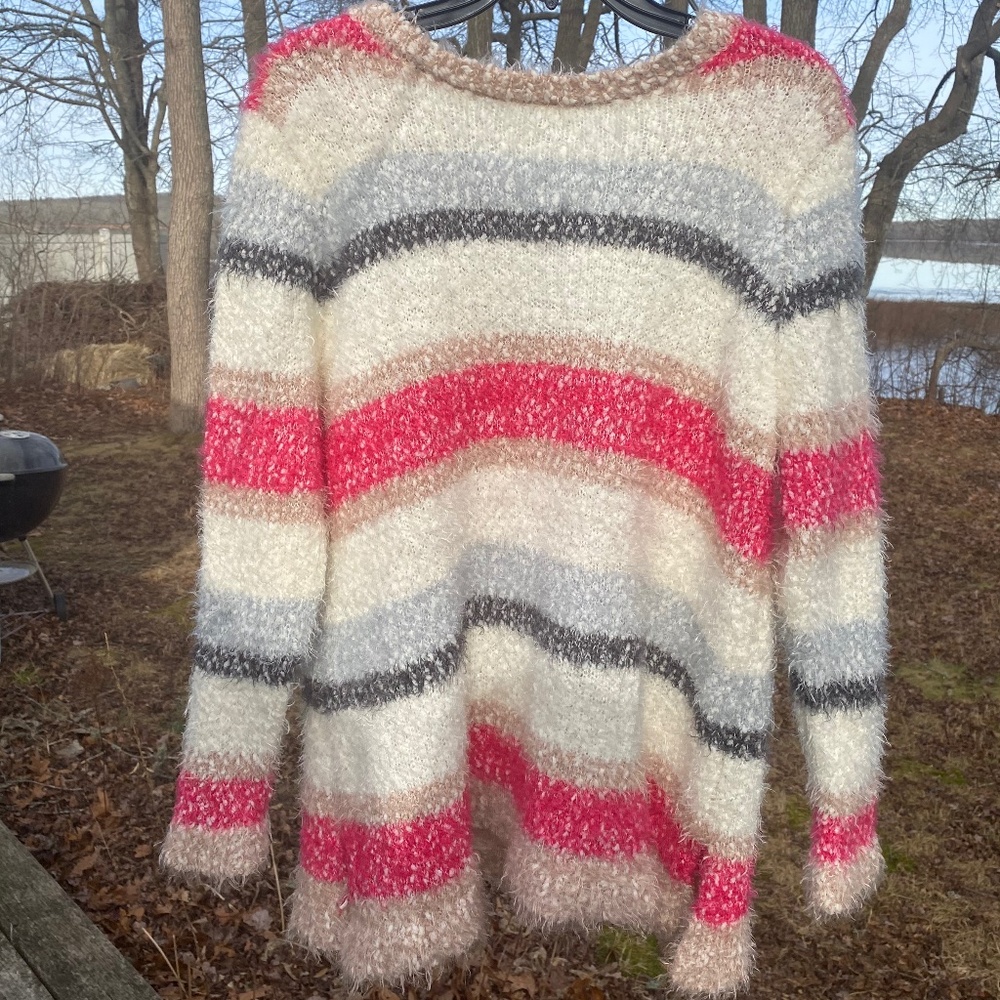 Lane Bryant striped tie-back sweater SZ 14/16, NWT